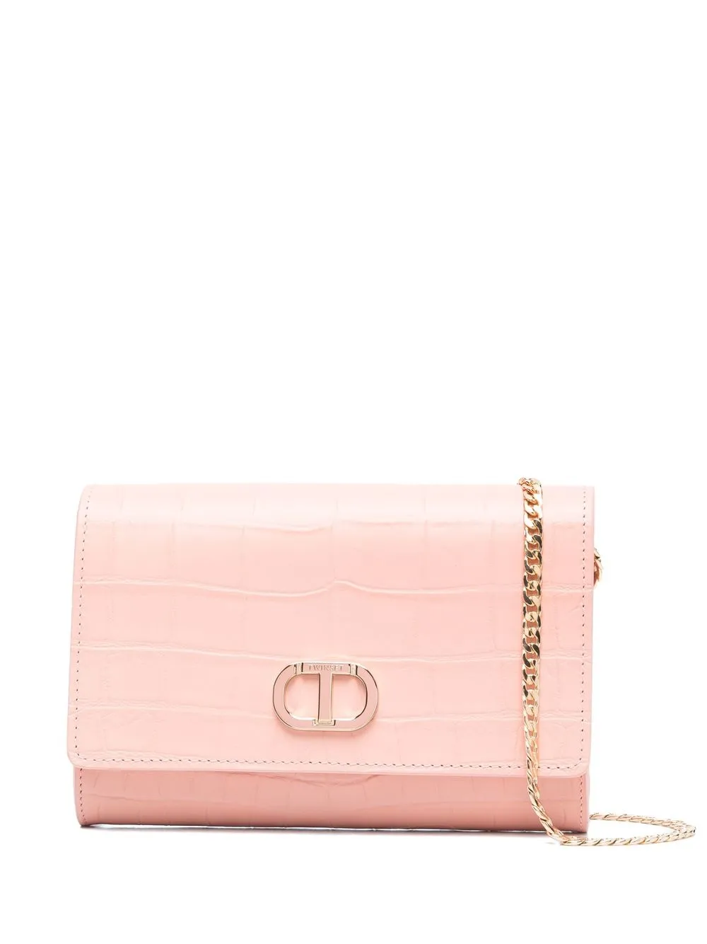 

TWINSET logo-detail leather crossbody bag - Pink