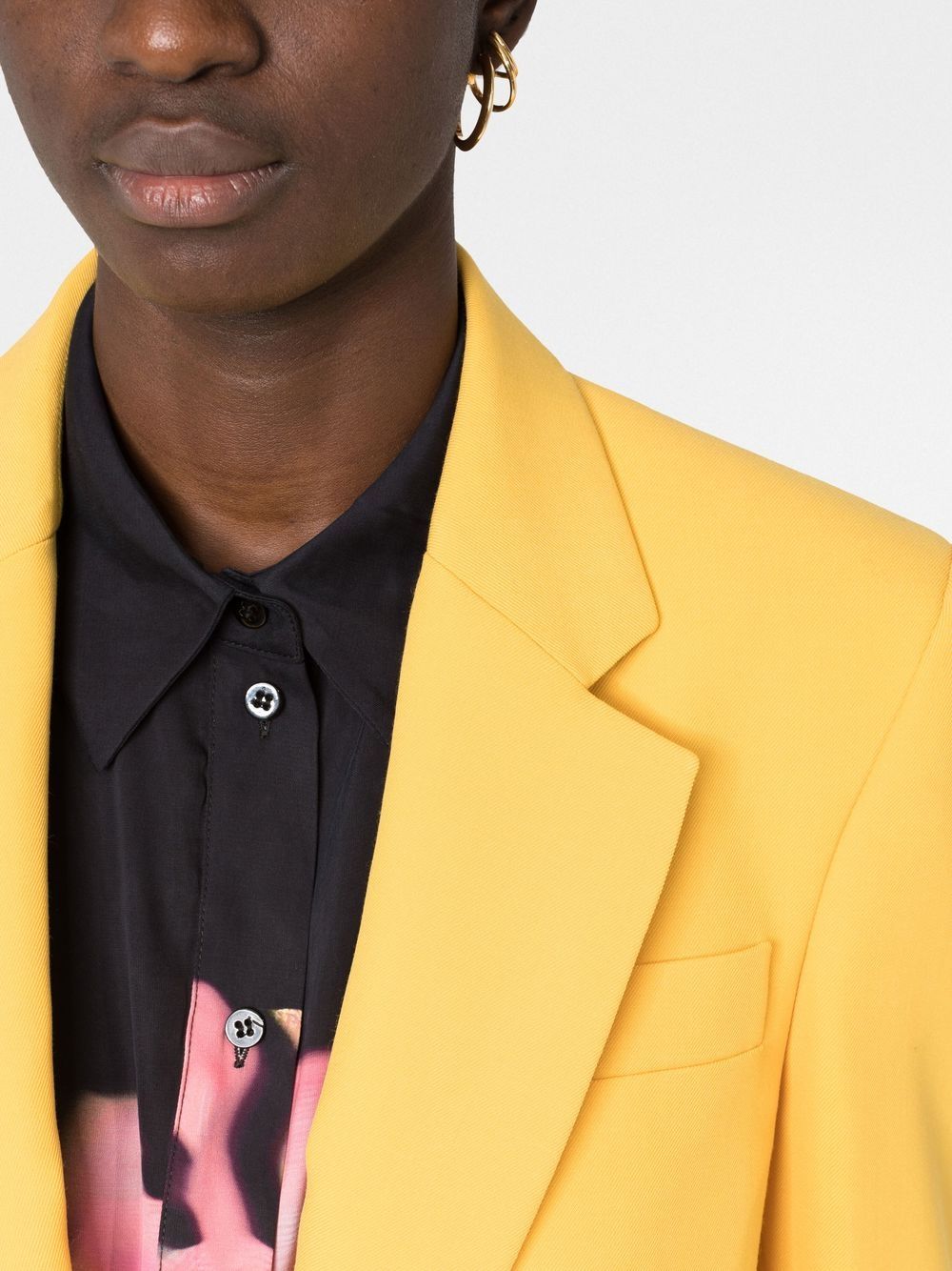 Shop Stella Mccartney Single-breasted Blazer In Yellow