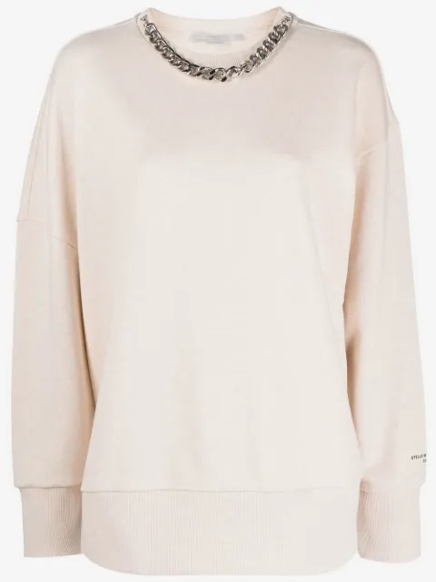 Stella McCartney chain-link cotton sweatshirt