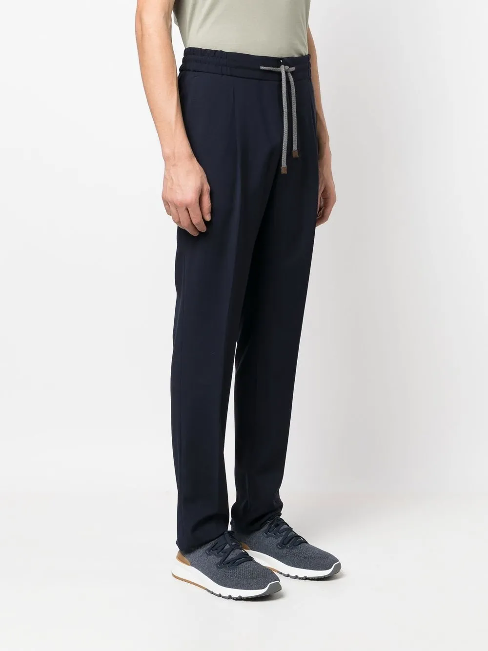 Brunello Cucinelli Drawstring Fastening Track Pants In Blue