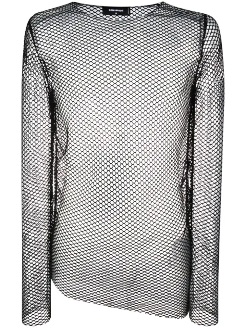 DSQUARED2 long-sleeve mesh top