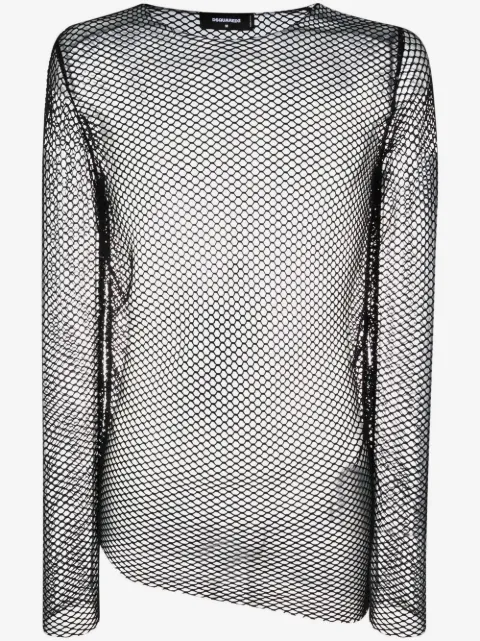 DSQUARED2 top de malla con manga larga
