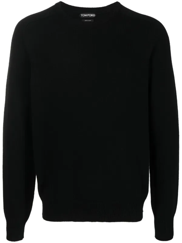 TOM FORD トム・フォード クルーネック カシミアセーター | ブラック