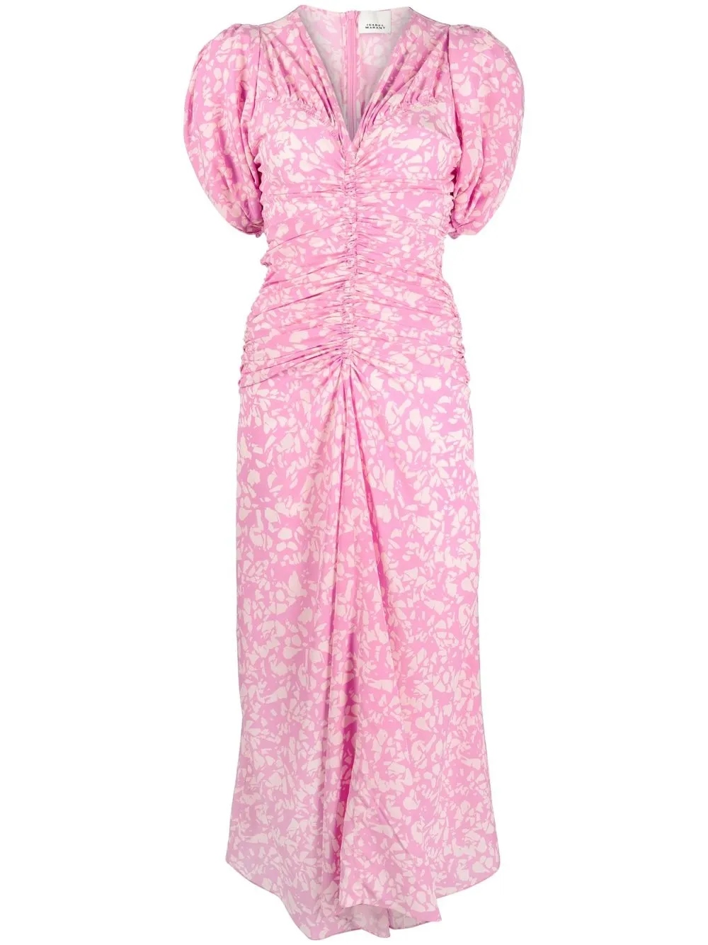 

Isabel Marant ruched midi dress - Pink