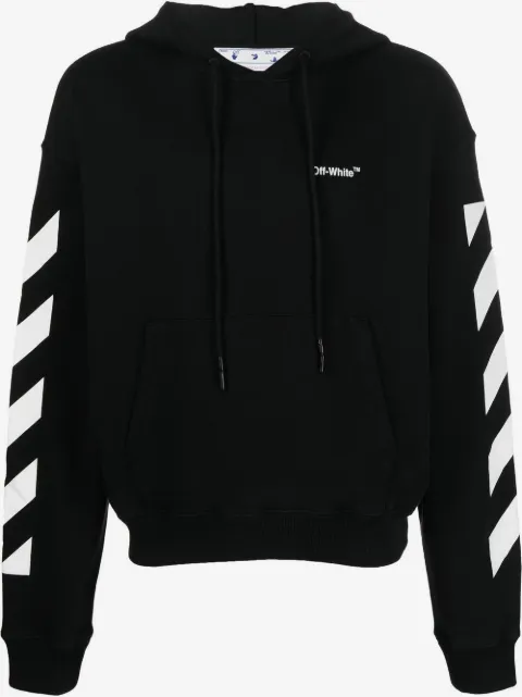 Off-White logo-print drawstring hoodie