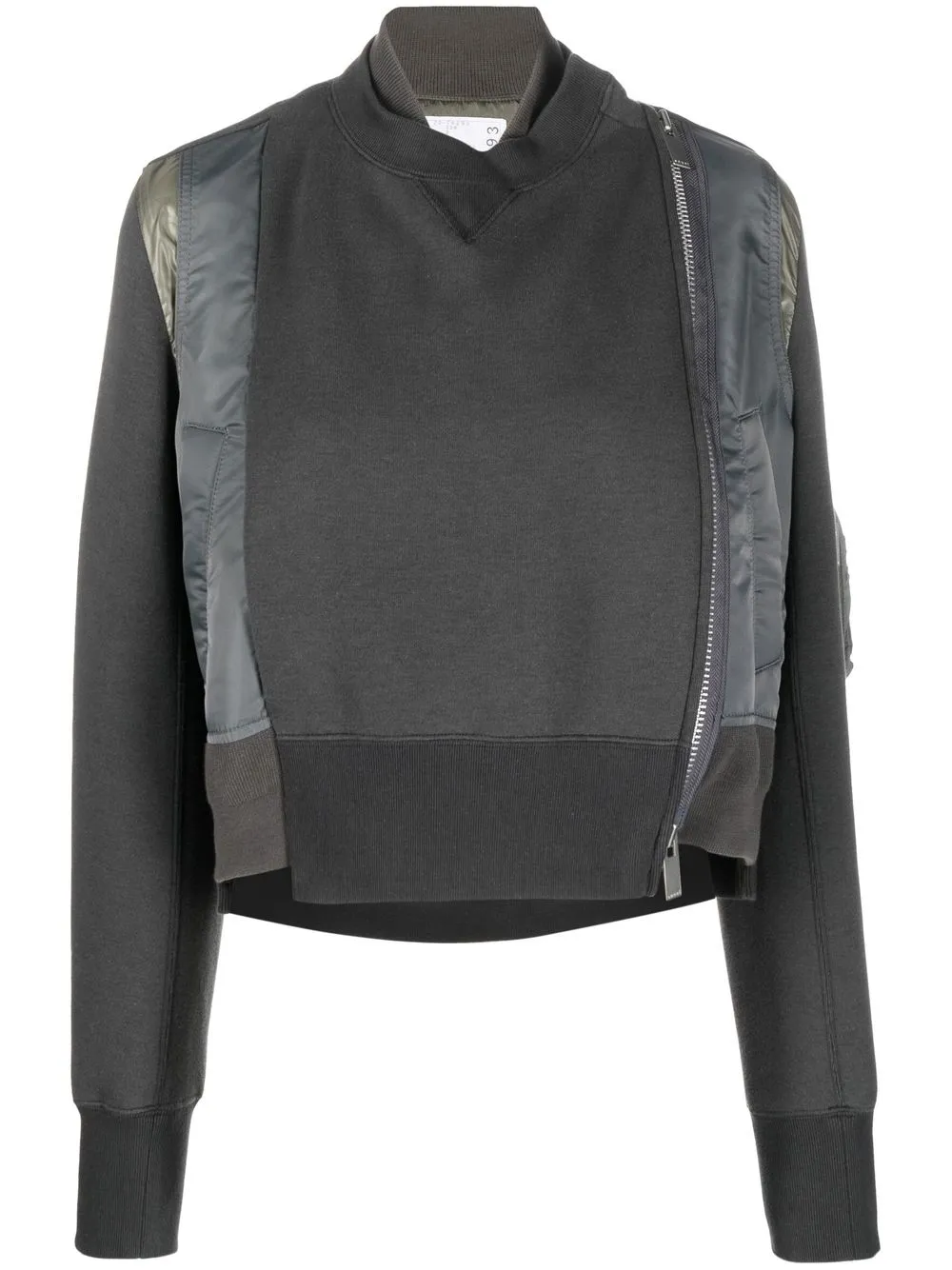 

sacai panelled bomber jacket - Grey