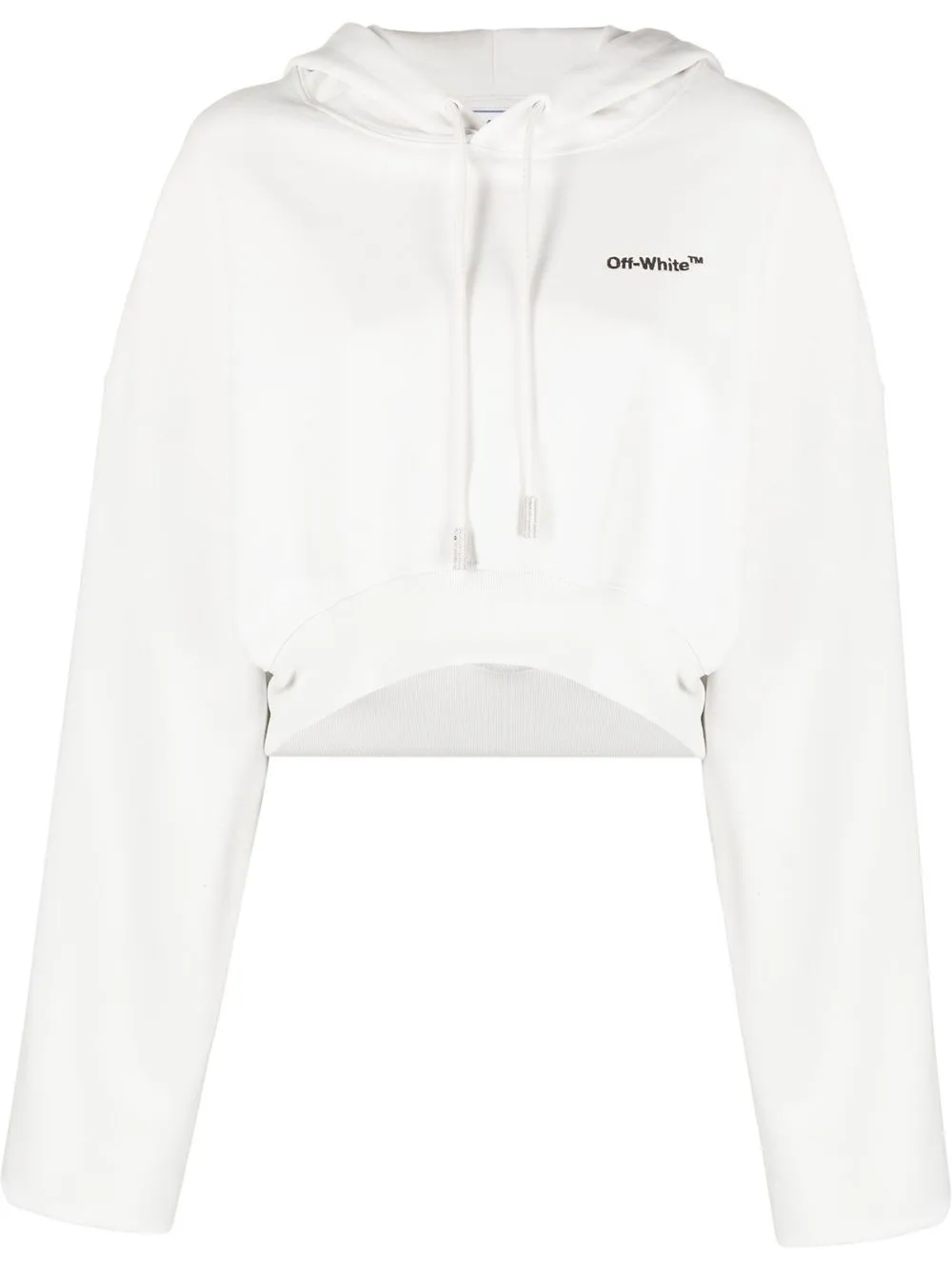 

Off-White logo-print cropped hoodie