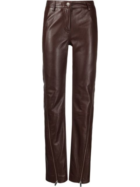 REMAIN high-waisted leather trousers