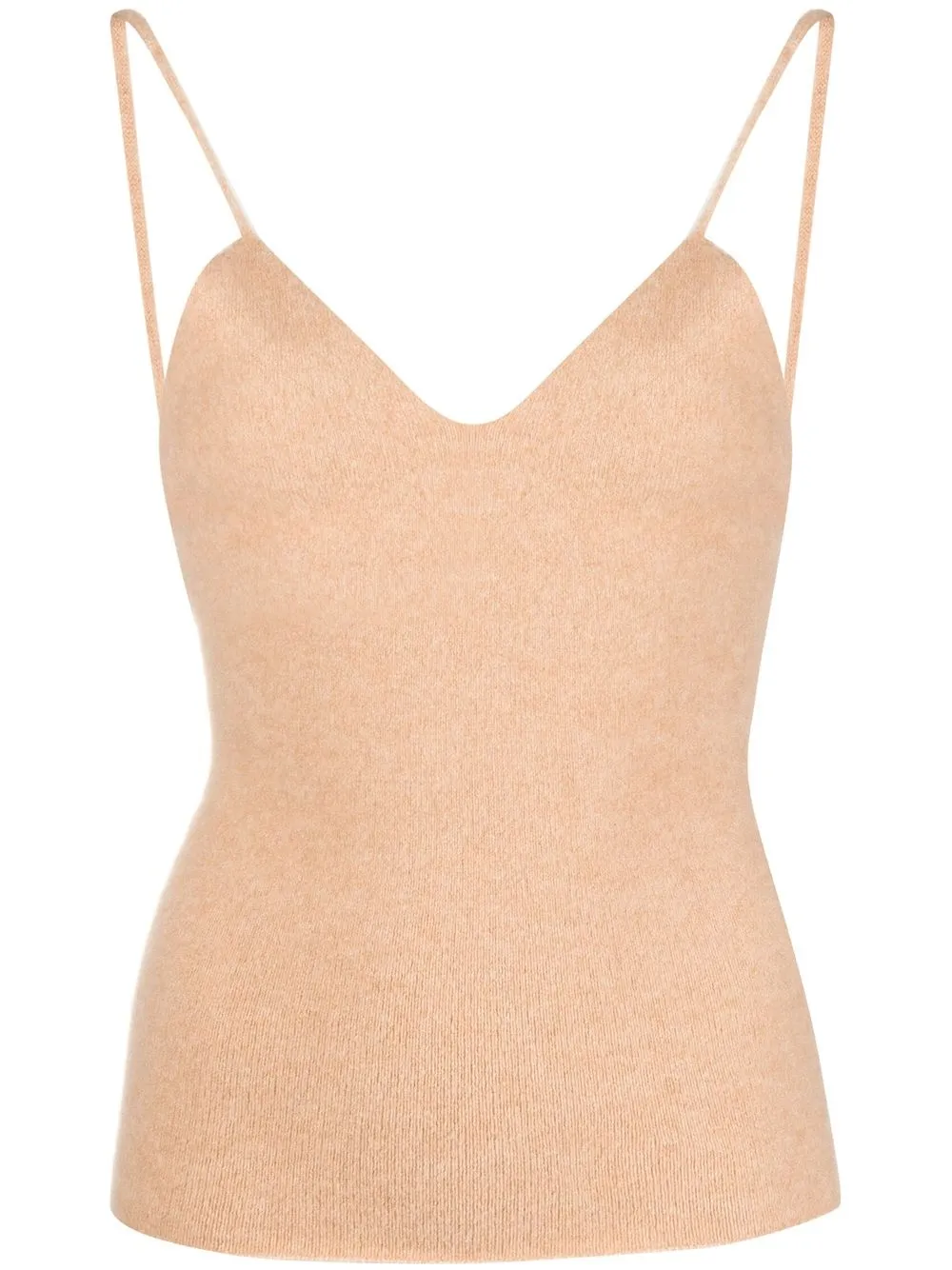 

Laneus V-neck knitted tank top - Neutrals