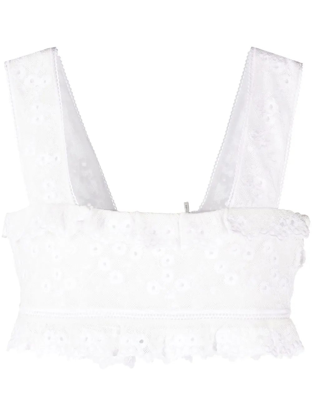 Shop Isabel Marant Mecelia Broderie Anglais Cropped Top In White