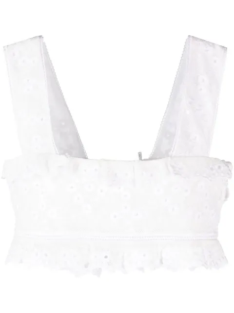 ISABEL MARANT Mecelia broderie anglais cropped top