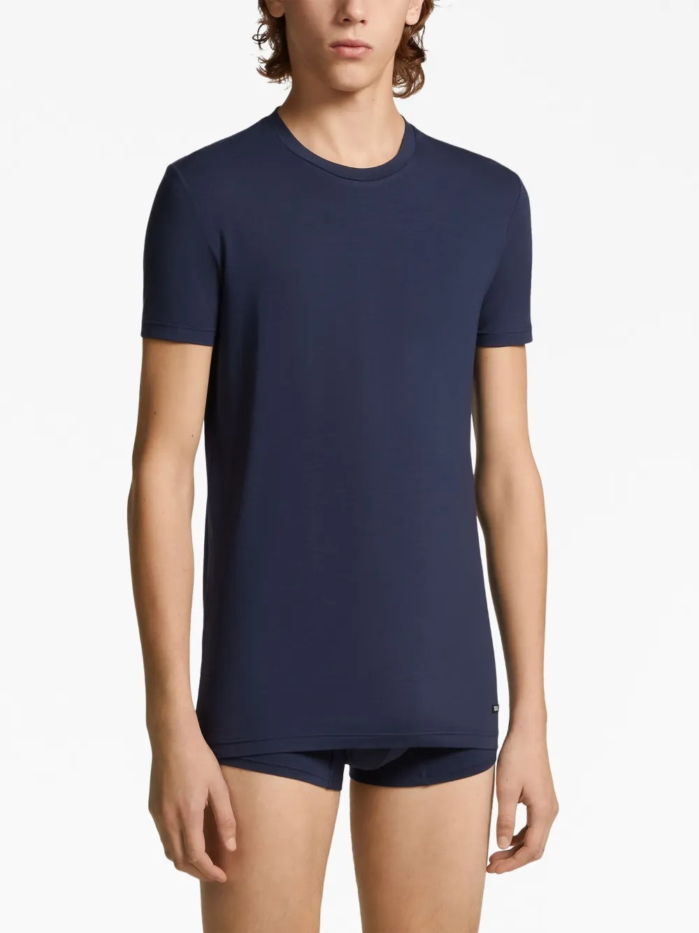 Zegna T-shirt met ronde hals - Blauw