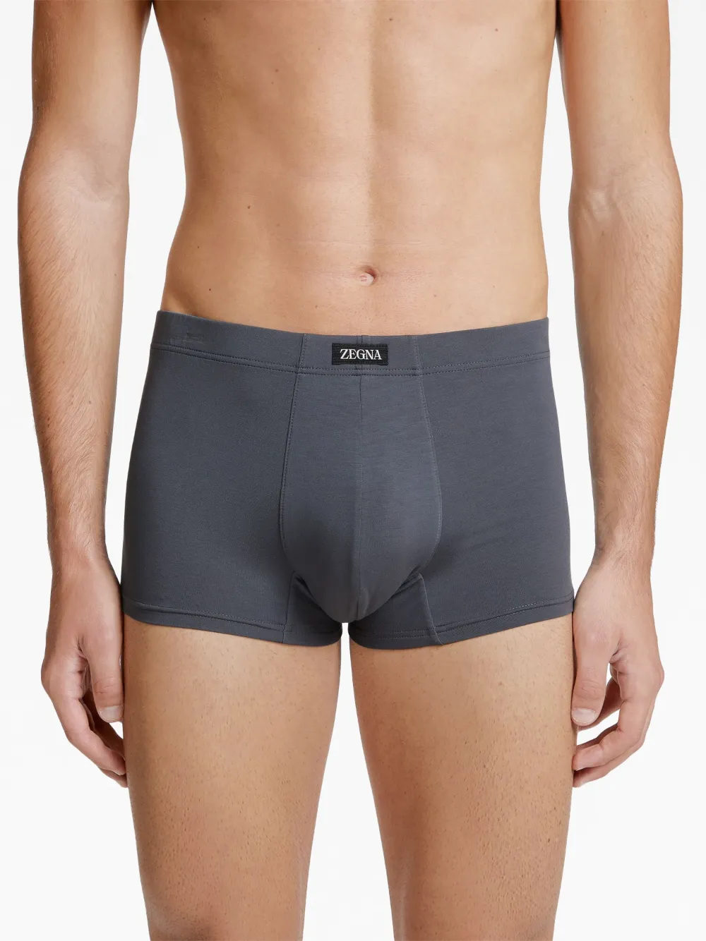 Zegna Boxershorts met logopatch - Grijs