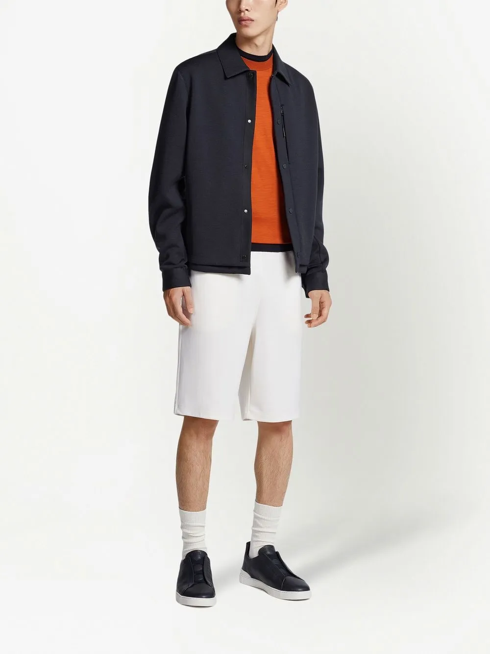 Zegna Button-down shirtjack - Blauw
