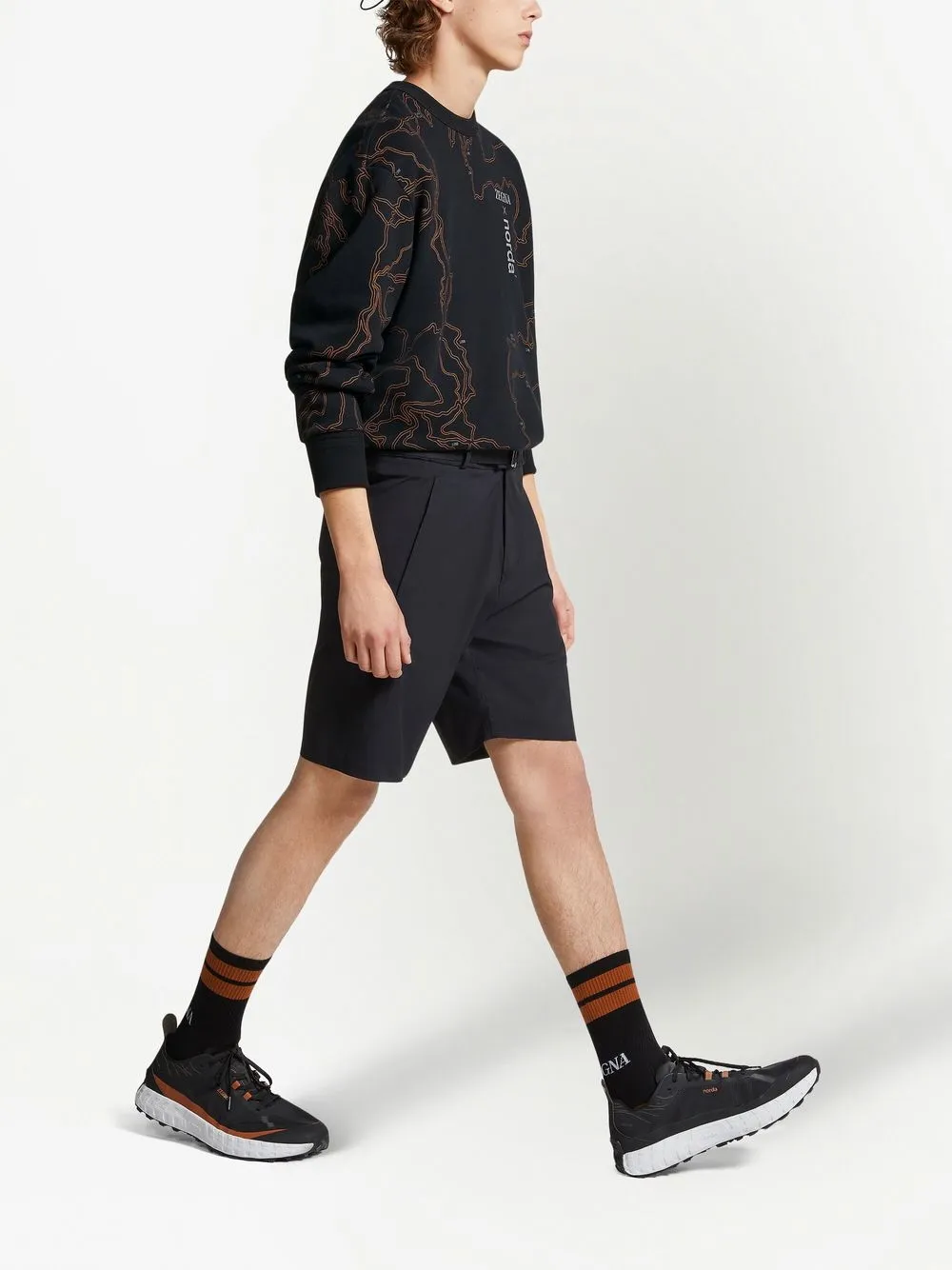Zegna X norda™ sweater met print - Zwart