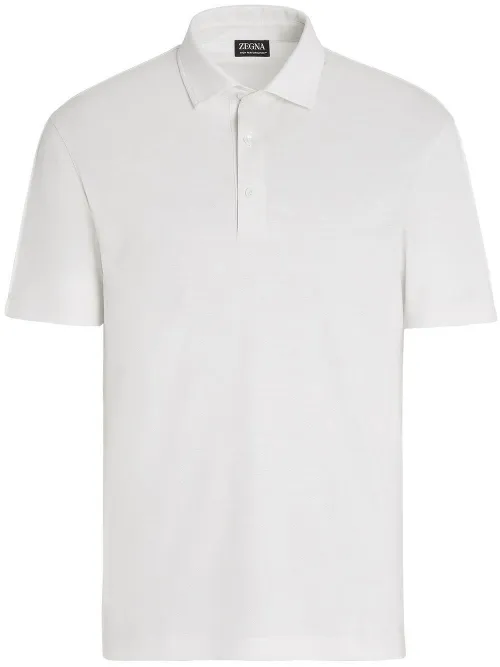 Polo uni à col boutonné - Zegna - Modalova