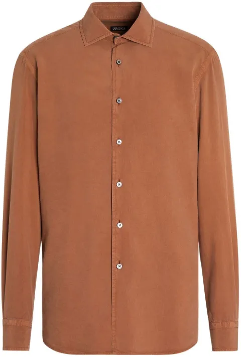 Zegna button-down silk shirt