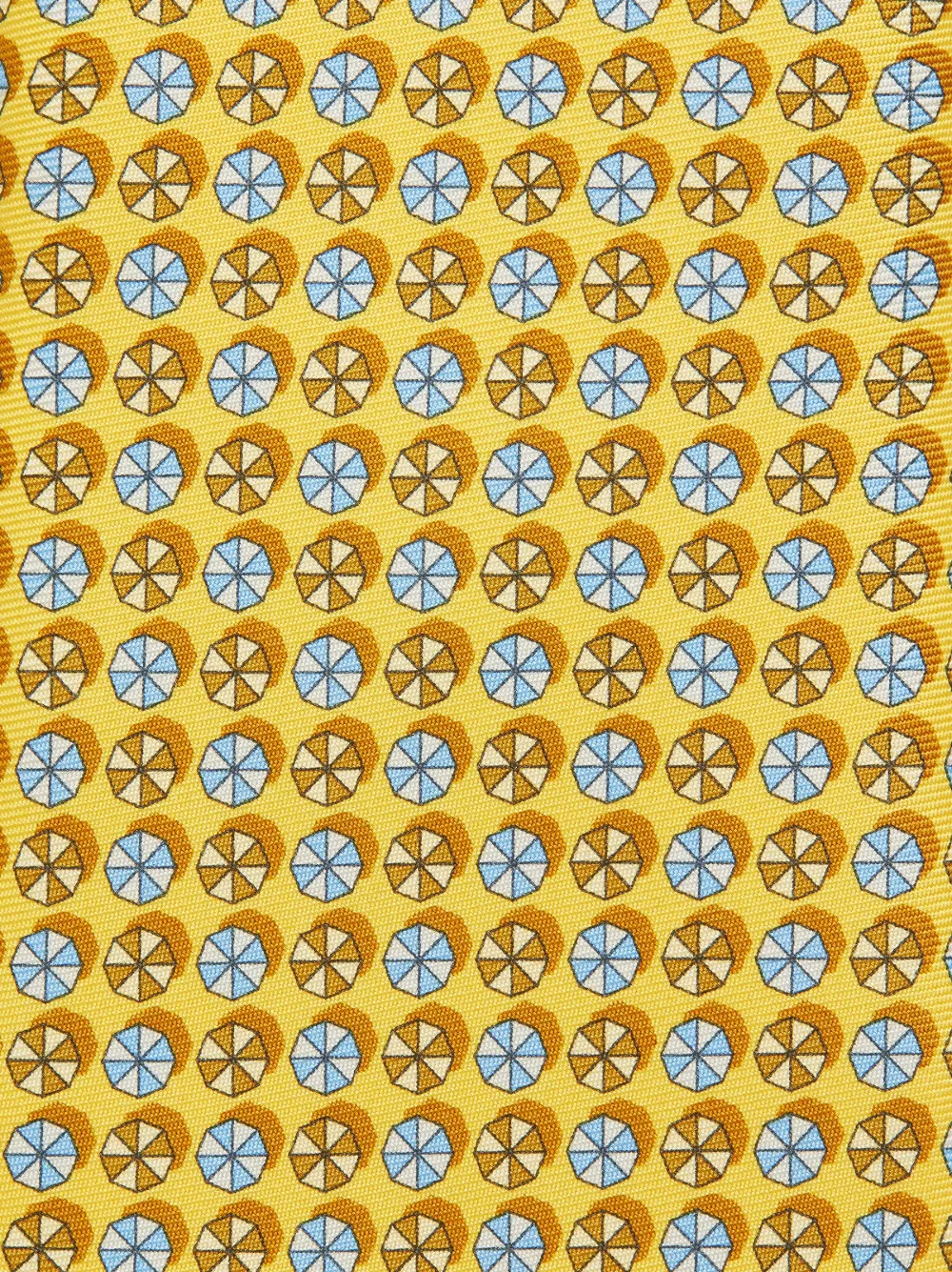 Zegna Stropdas met geometrische print - Geel