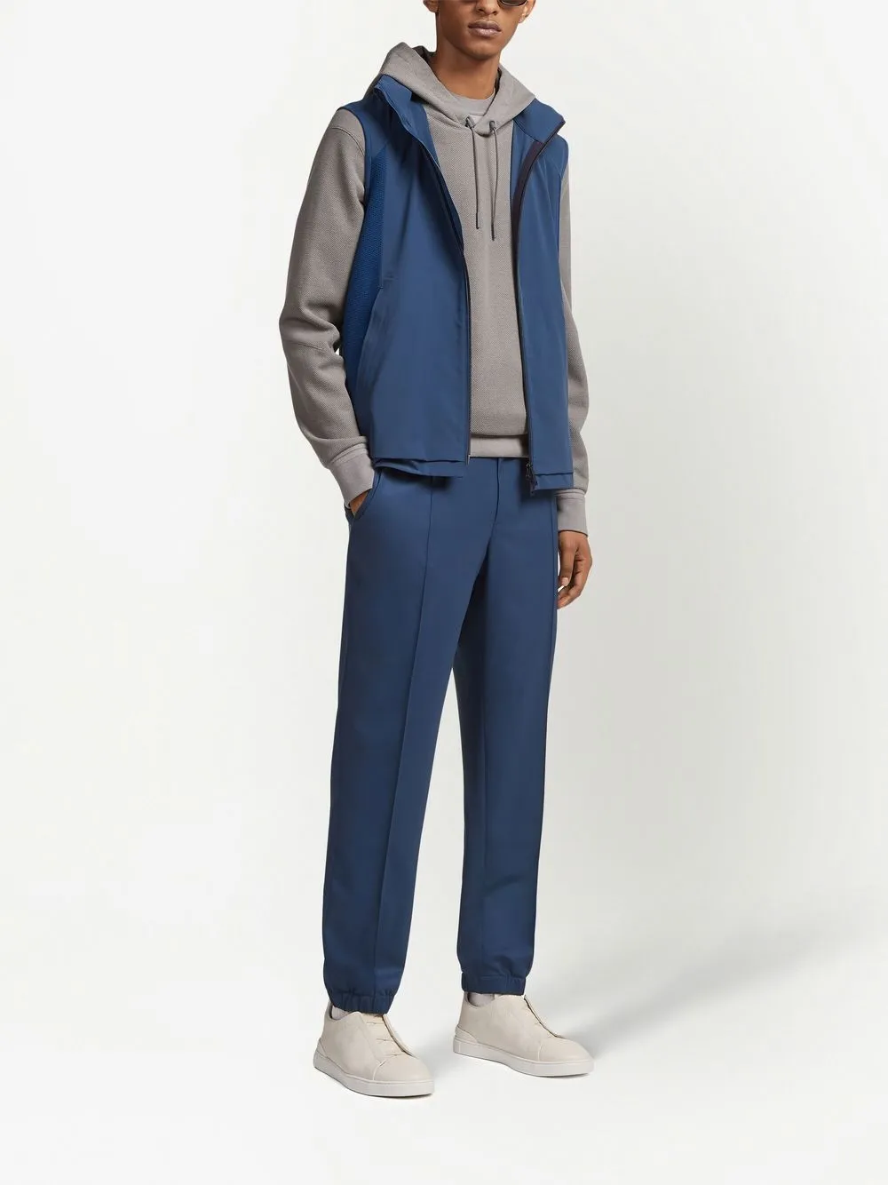 Zegna Broek met trekkoordtaille - Blauw