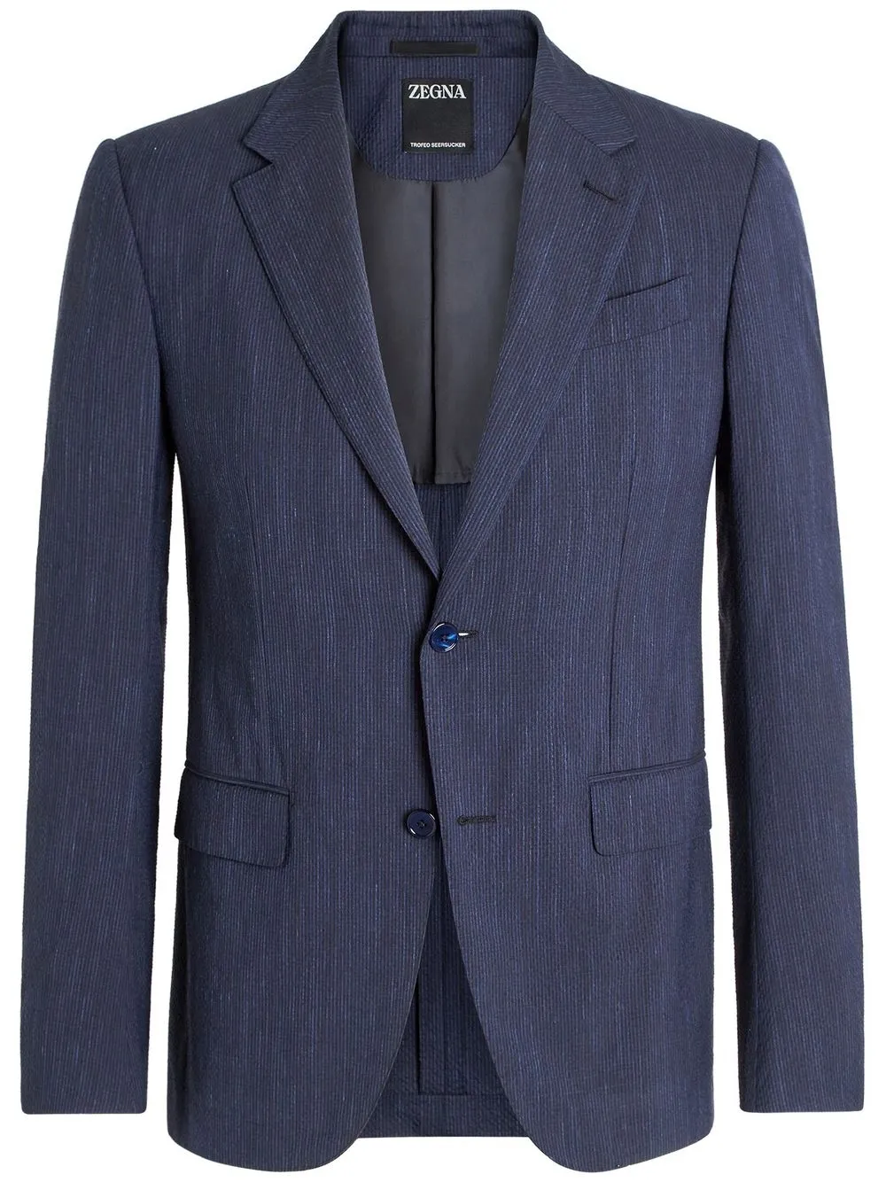 

Zegna blazer ajustado con botones - Azul