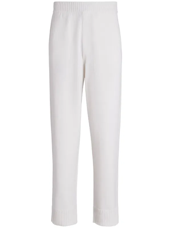 White cotton track 2025 pants