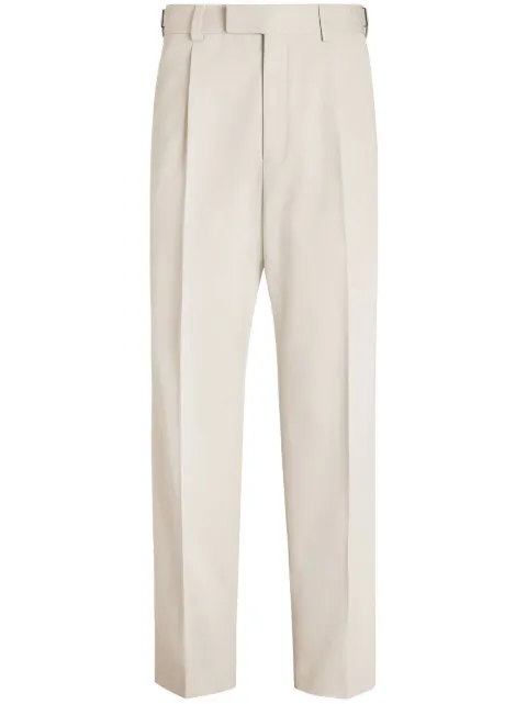 Zegna - off-centre fastening trousers