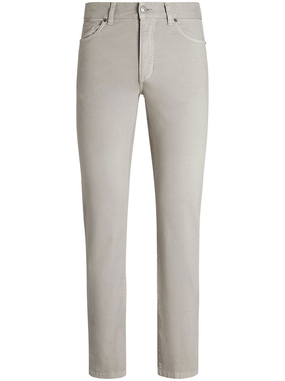 Zegna Low-rise Slim-fit Jeans In Grey