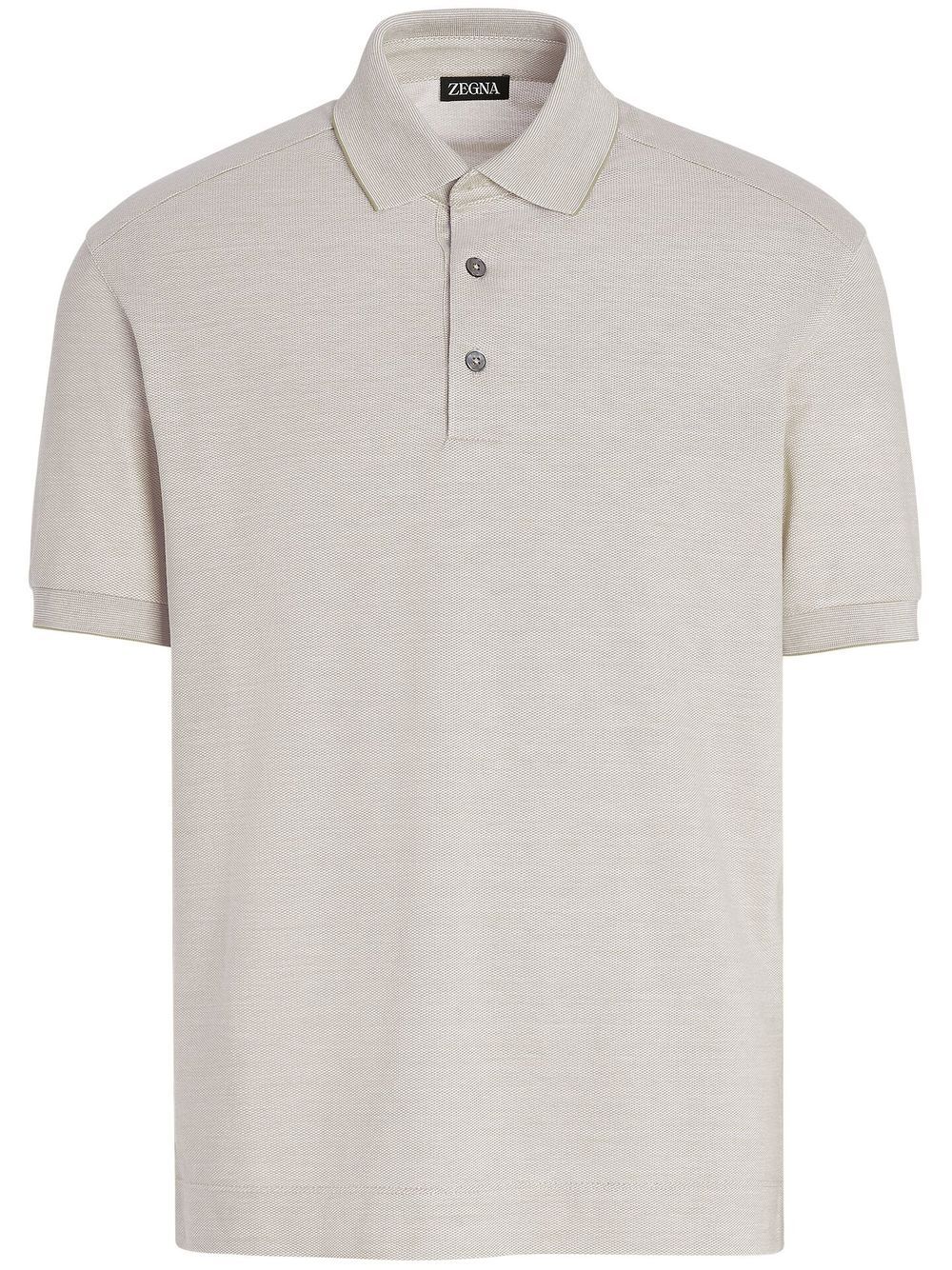 Zegna Basic Short-sleeved Polo Shirt In Grey