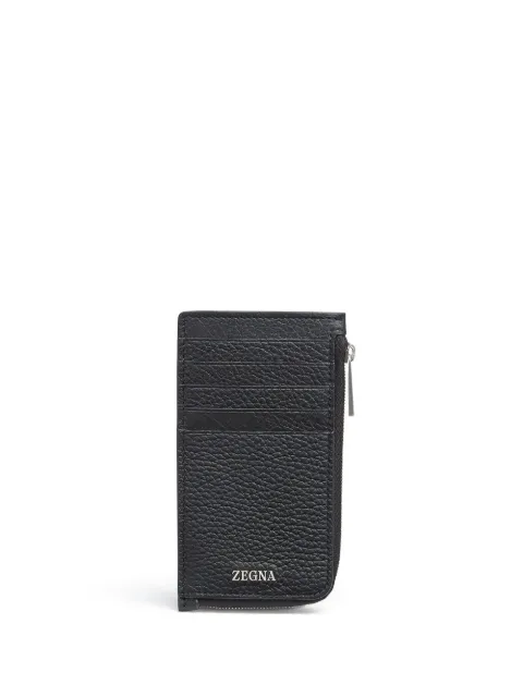 Zegna logo-plaque leather wallet