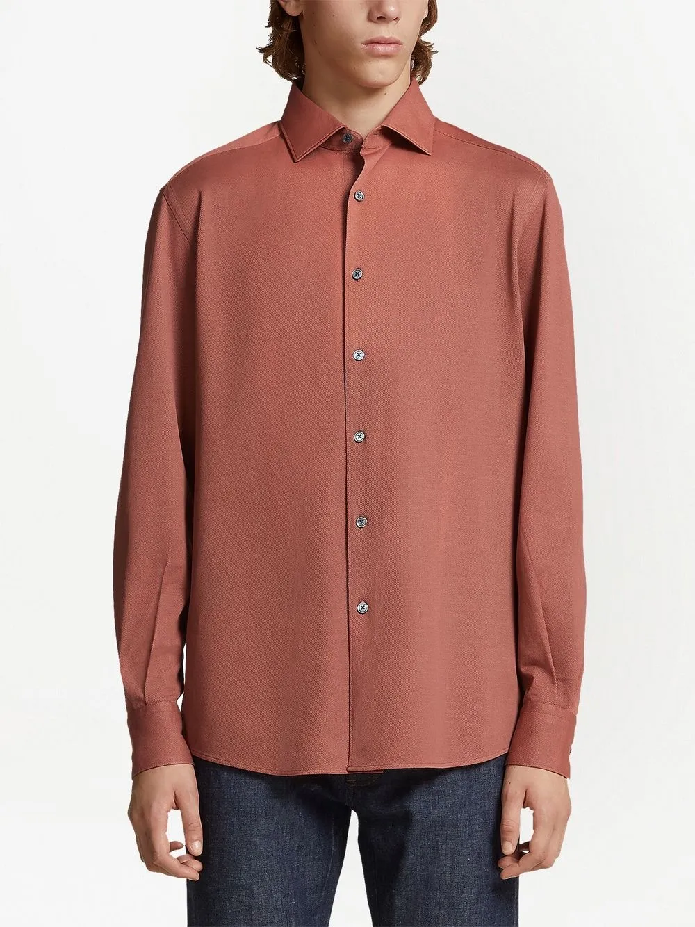 Zegna Katoenen overhemd - Rood