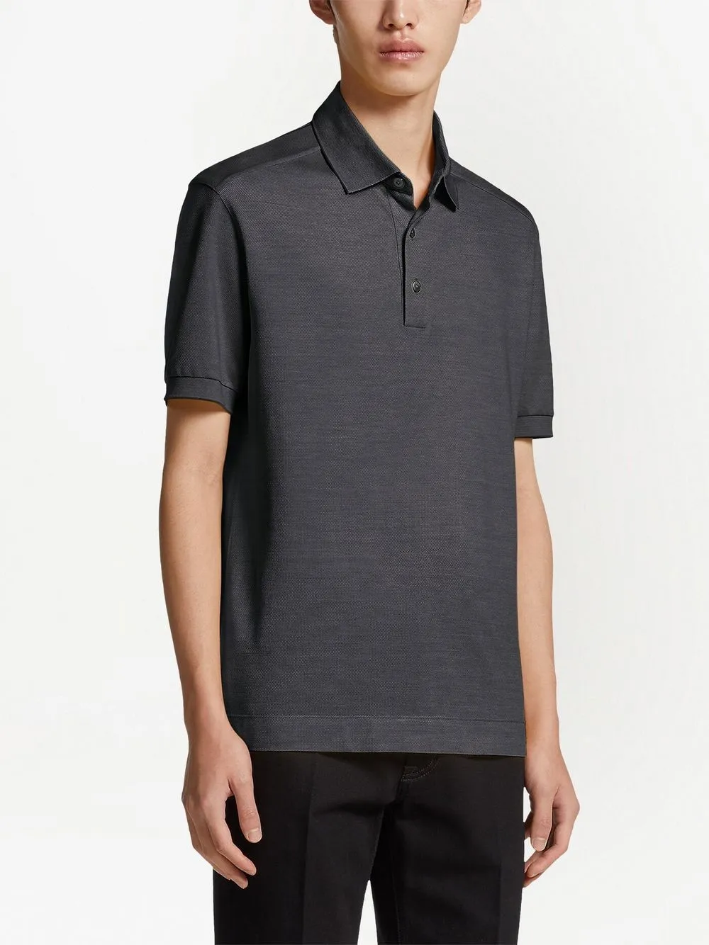 Zegna Poloshirt met verborgen plakkaat - Grijs