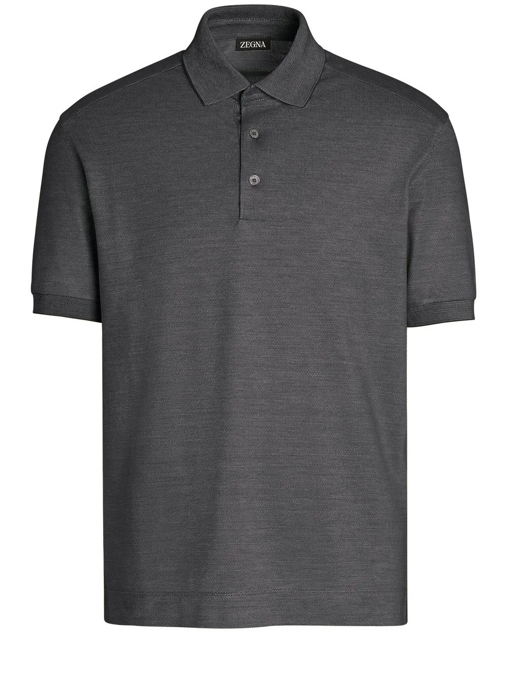 

Zegna concealed-placket detail polo shirt - Grey