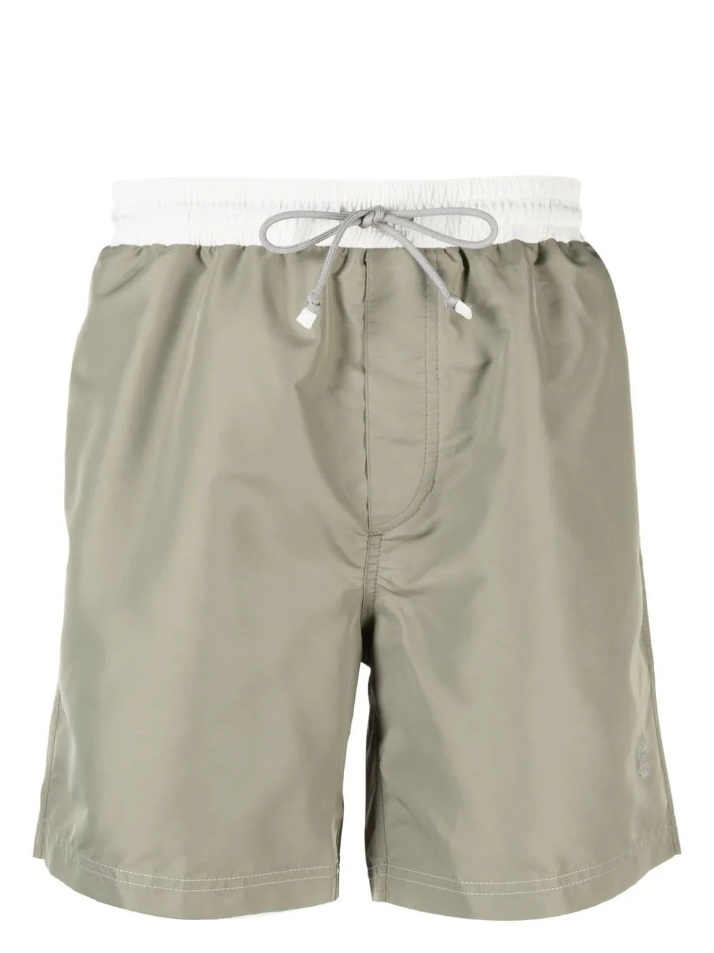 

Brunello Cucinelli embroidered-logo swim shorts - Green