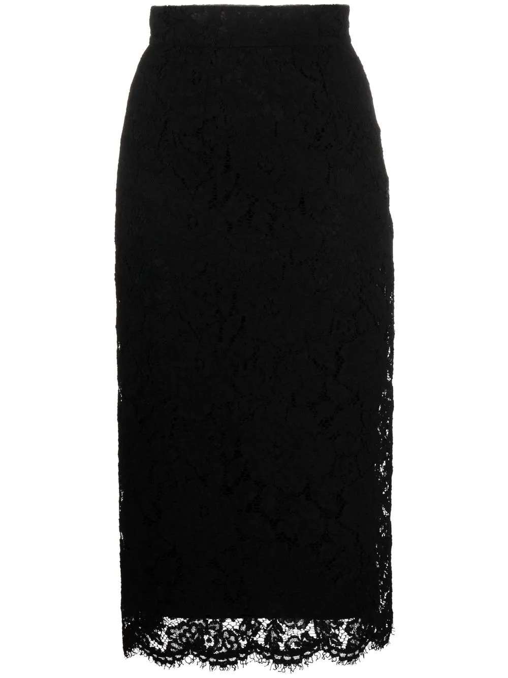 

Dolce & Gabbana lace-detail midi skirt - Black