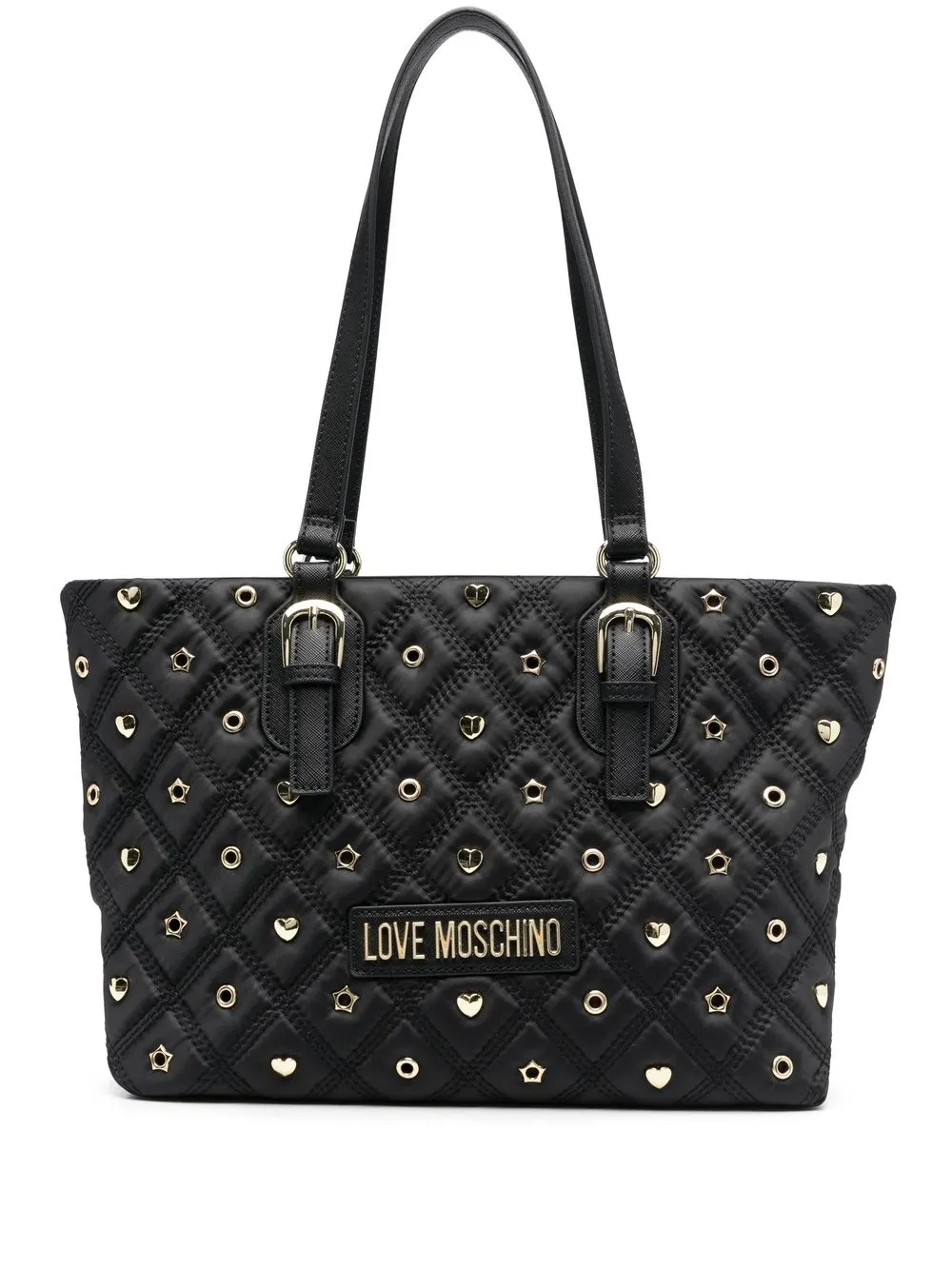 

Love Moschino bolsa de hombro con parche del logo - Negro