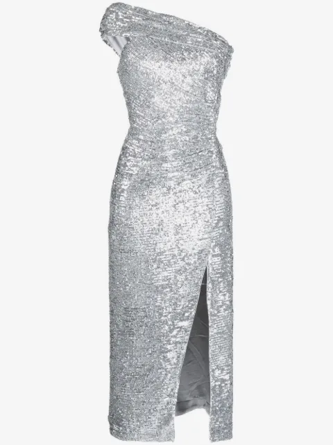 SIMKHAI  Zay Hammered sequin-embellished dress 