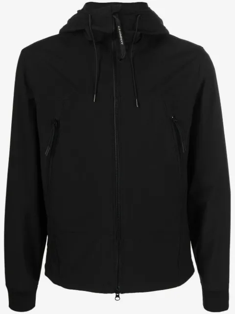 C.P. Company logo-patch hooded jacket