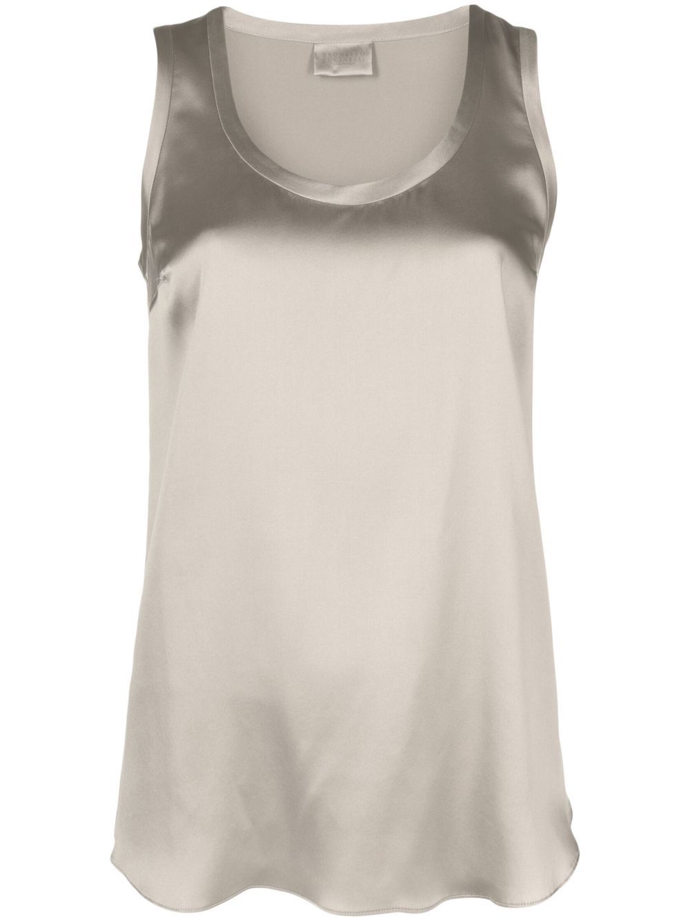 

Brunello Cucinelli scoop-neck sleeveless top - Silver