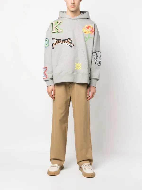 Kenzo Pixel Hoodie Offwhite - Beachim