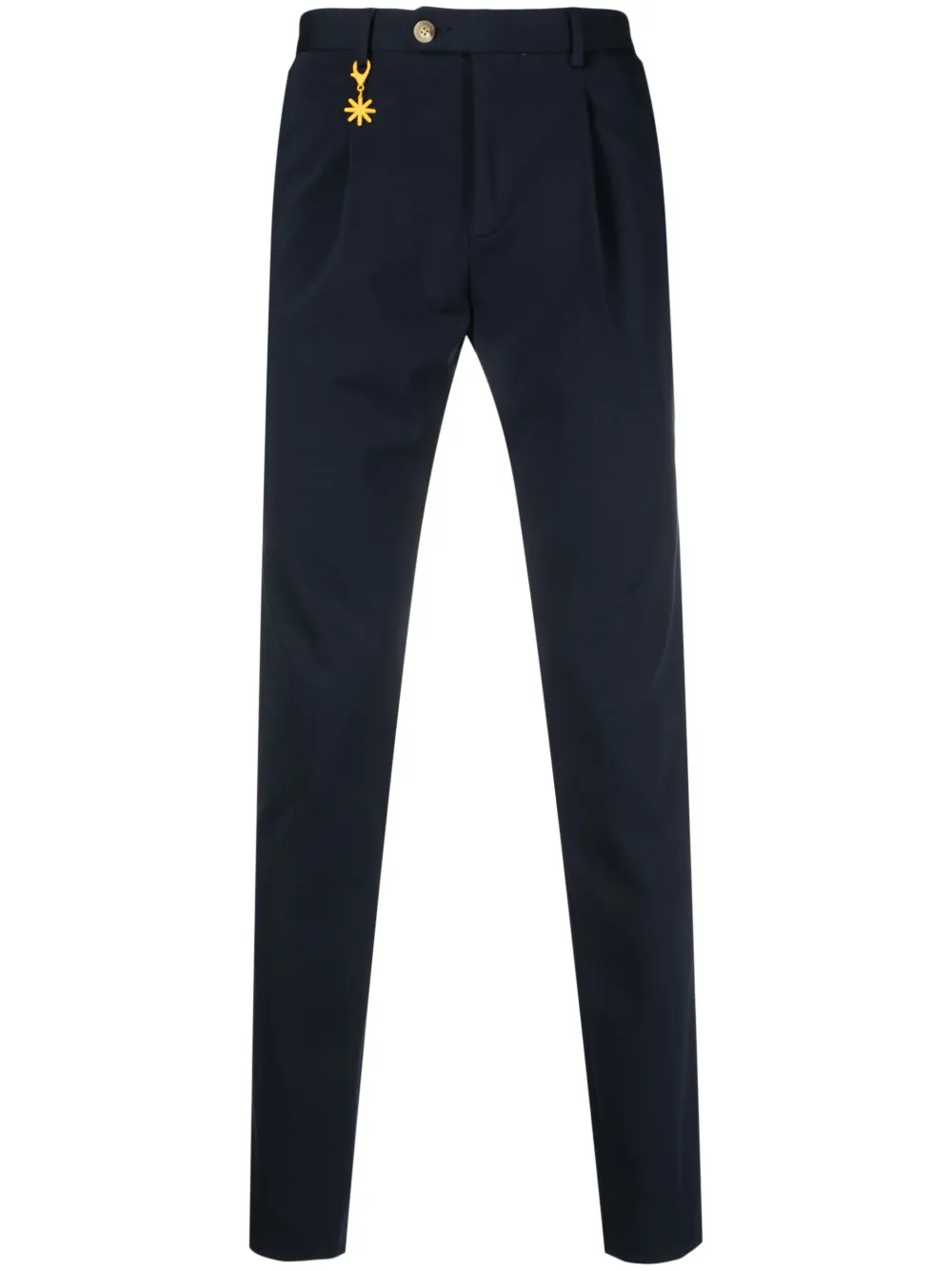 Manuel Ritz pleated stretch-cotton skinny trousers