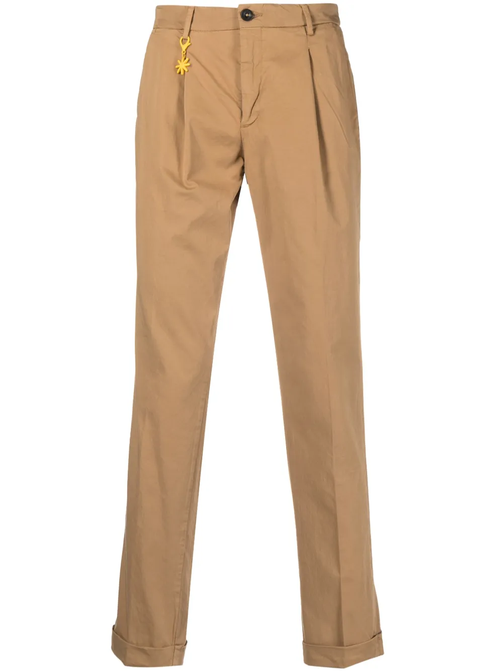 Manuel Ritz logo-charm straight-leg trousers