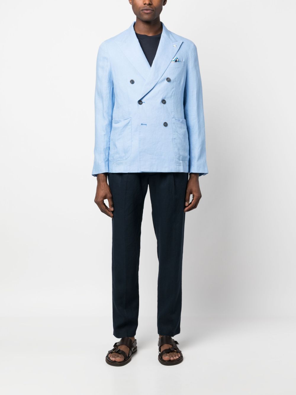 Manuel Ritz Blazer met enkele rij knopen - Blauw