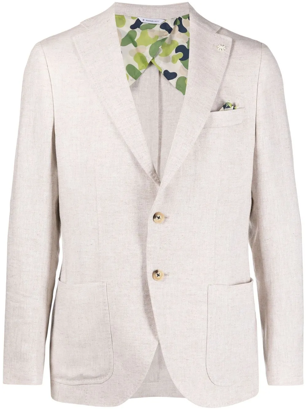 

Manuel Ritz textured single-breasted blazer - Neutrals