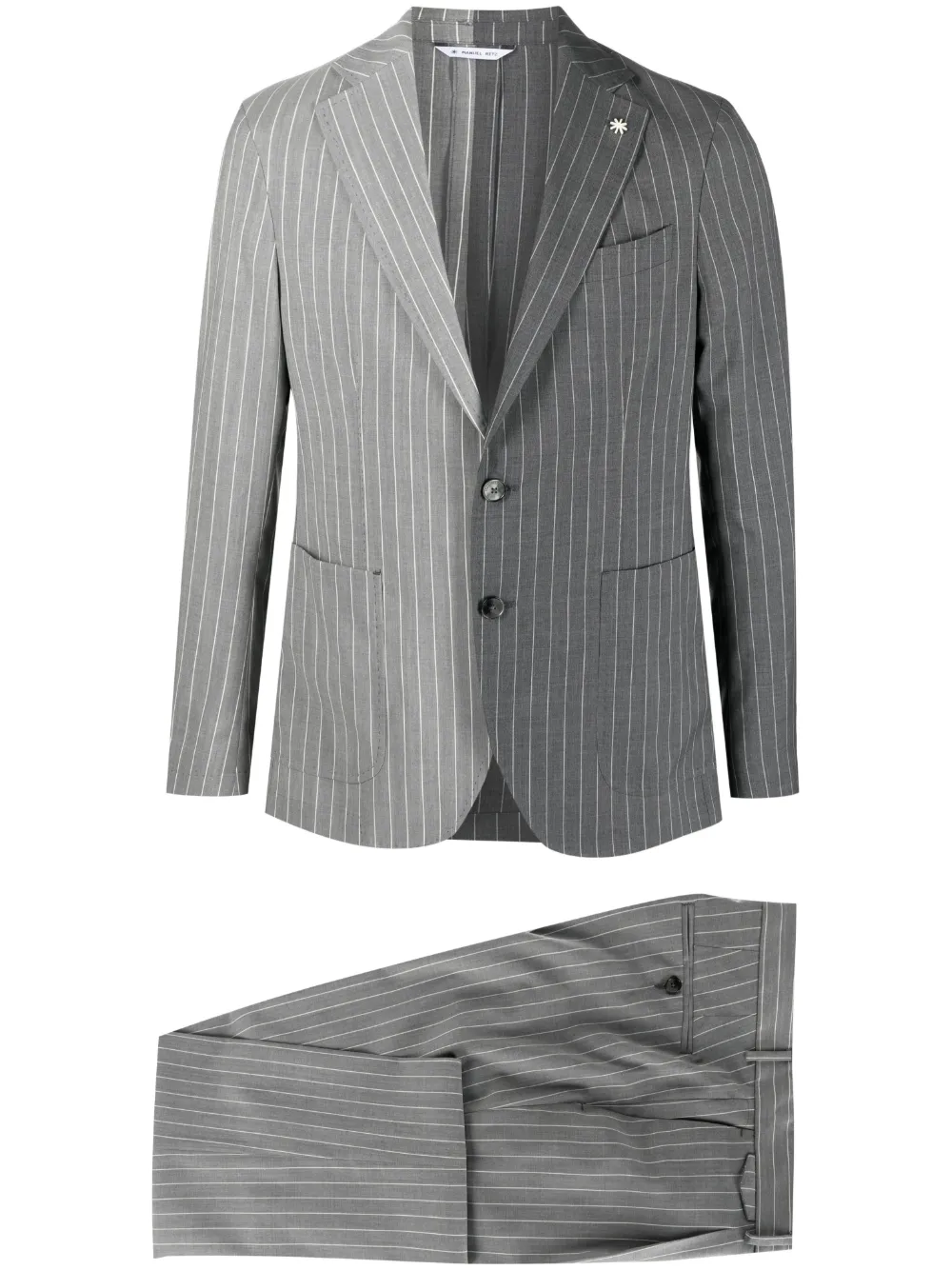 Manuel Ritz colour-block pinstripe suit