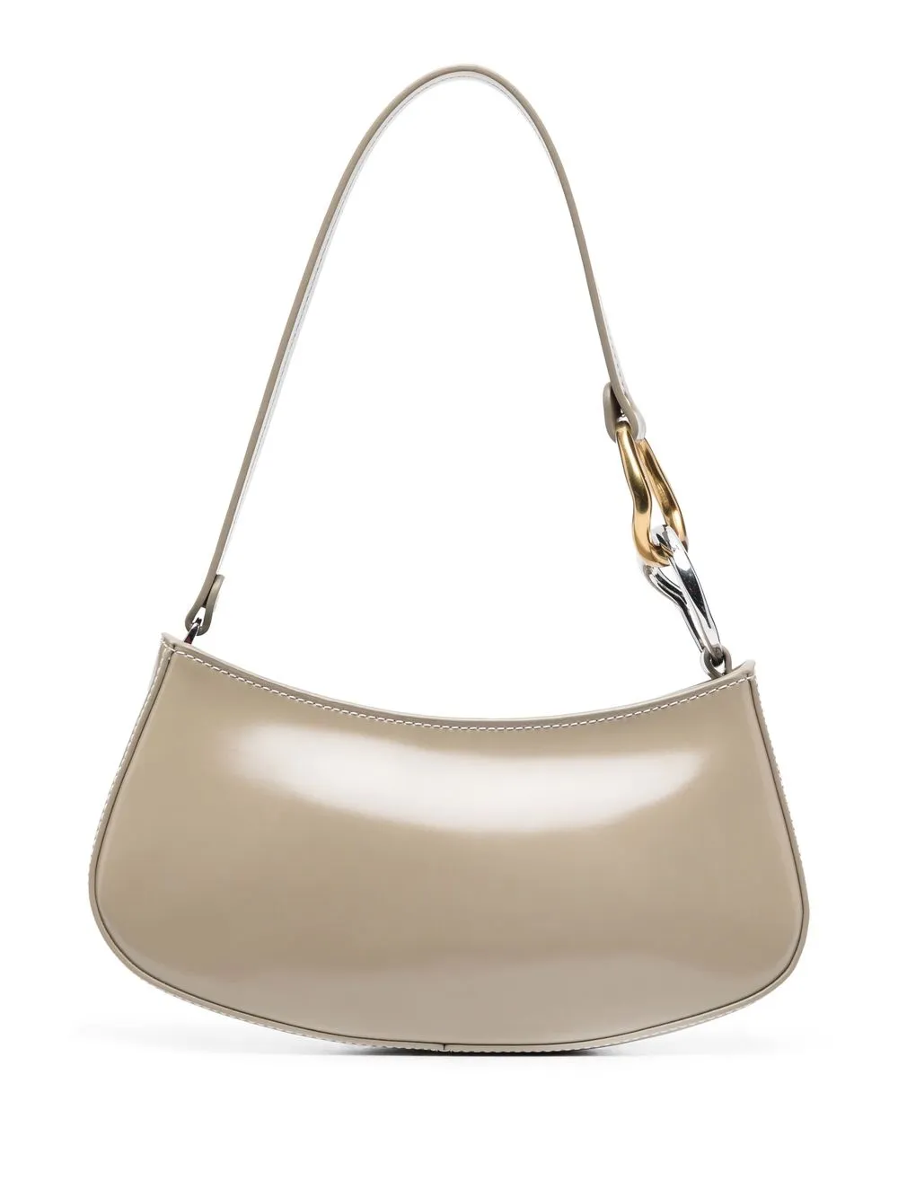 

STAUD ring-detailing leather shoulder bag - Neutrals