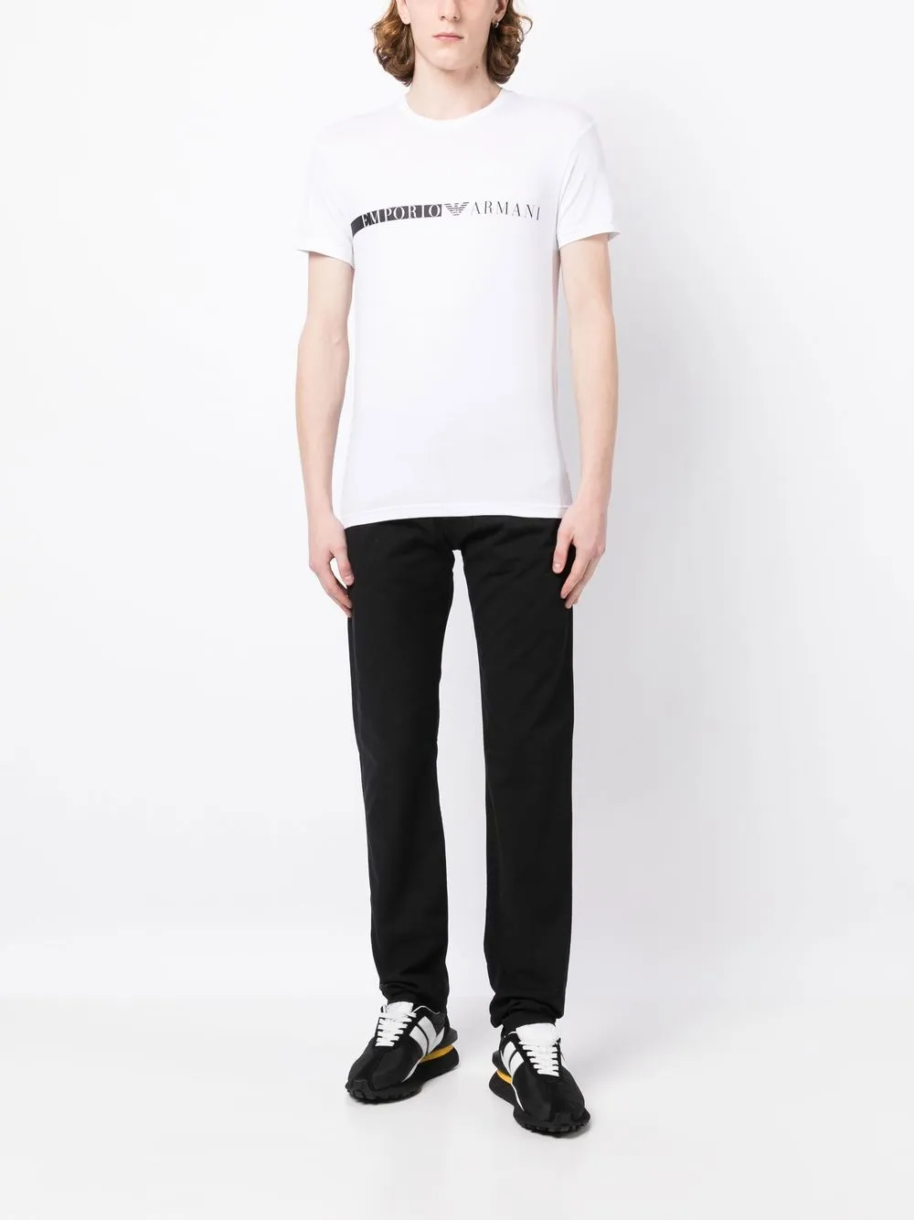 Emporio Armani T-shirt met logoprint - Wit