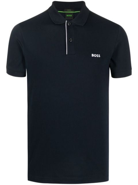 BOSS - embroidered-logo polo shirt