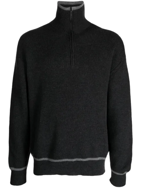Pringle of Scotland half-zip fastening wool jumper