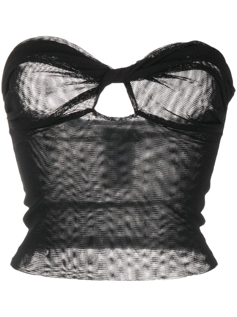 

THE ANDAMANE Strapless tulle top - Black