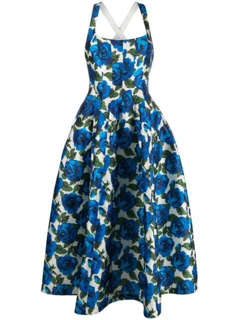 Philosophy Di Lorenzo Serafini Ausgestelltes Midikleid mit Blumen-Print